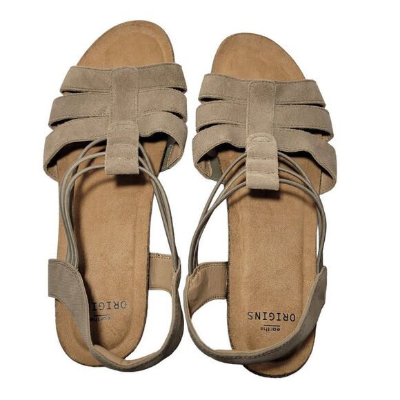 Earth Origins Sandals Womens Size 11 Sling Back Laney Sedona Brown Arch Support - Picture 3 of 12